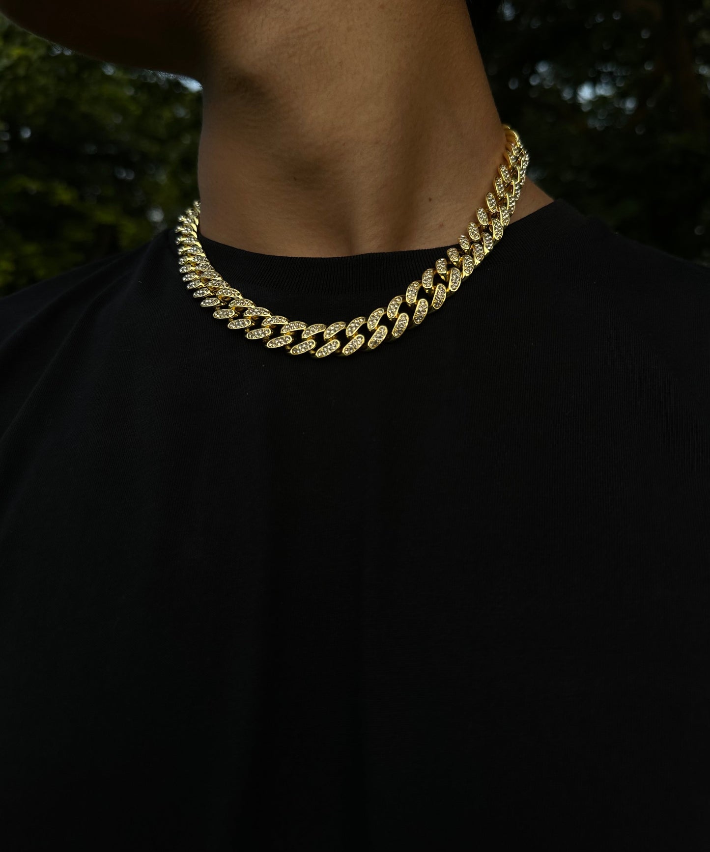 Double Link Iced Out Golden Chain