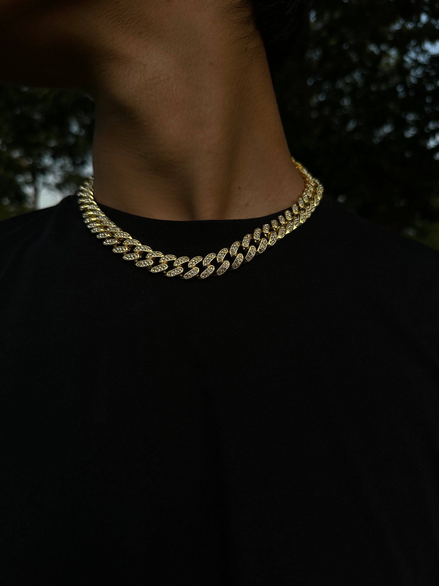 Double Link Iced Out Golden Chain