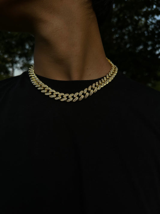 Double Link Iced Out Golden Chain